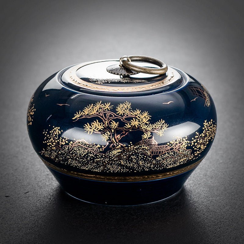 Blue & White Porcelain Tea Caddy – Sealed Ceramic Tea Storage Jar (Multiple Designs) - Che Cose Belle