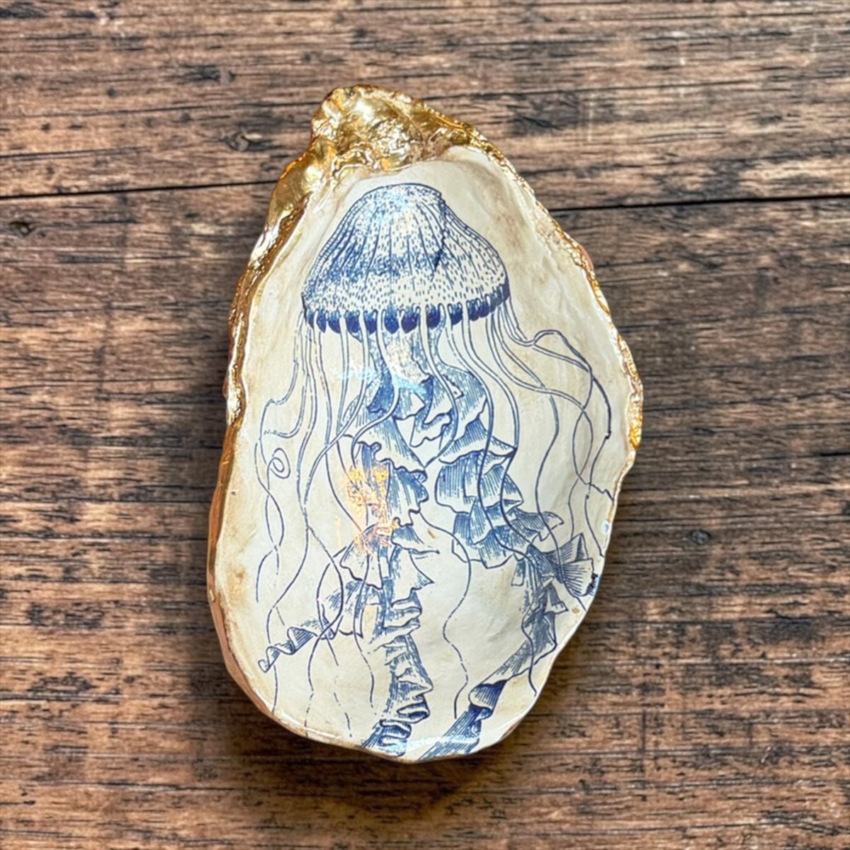 Blue & White Sea Life Shell Trinket Dish - Che Cose Belle