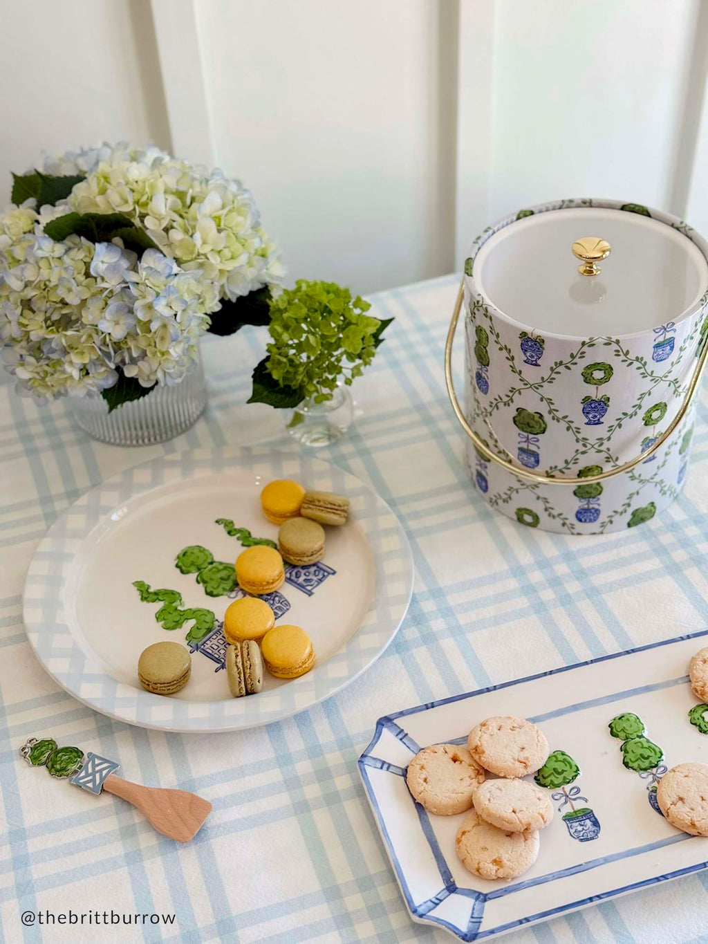 Blue & White Topiary Ceramic Tray - Che Cose Belle