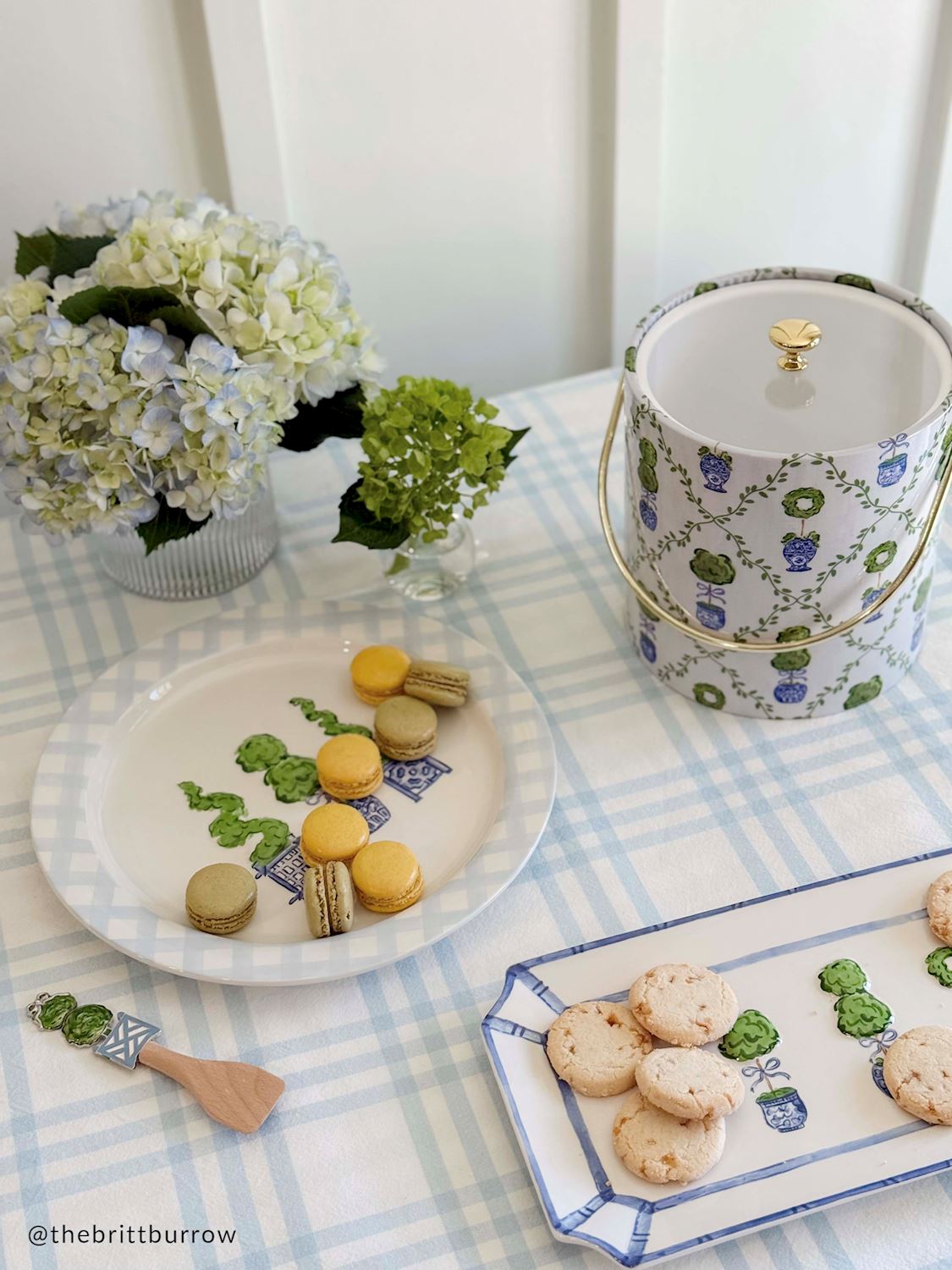 Blue & White Topiary Ceramic Tray - Che Cose Belle