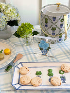Blue & White Topiary Ceramic Tray - Che Cose Belle
