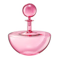 Blush Pink Low Arc Glass Decanter Handblown Captain’s Style Carafe - Che Cose Belle