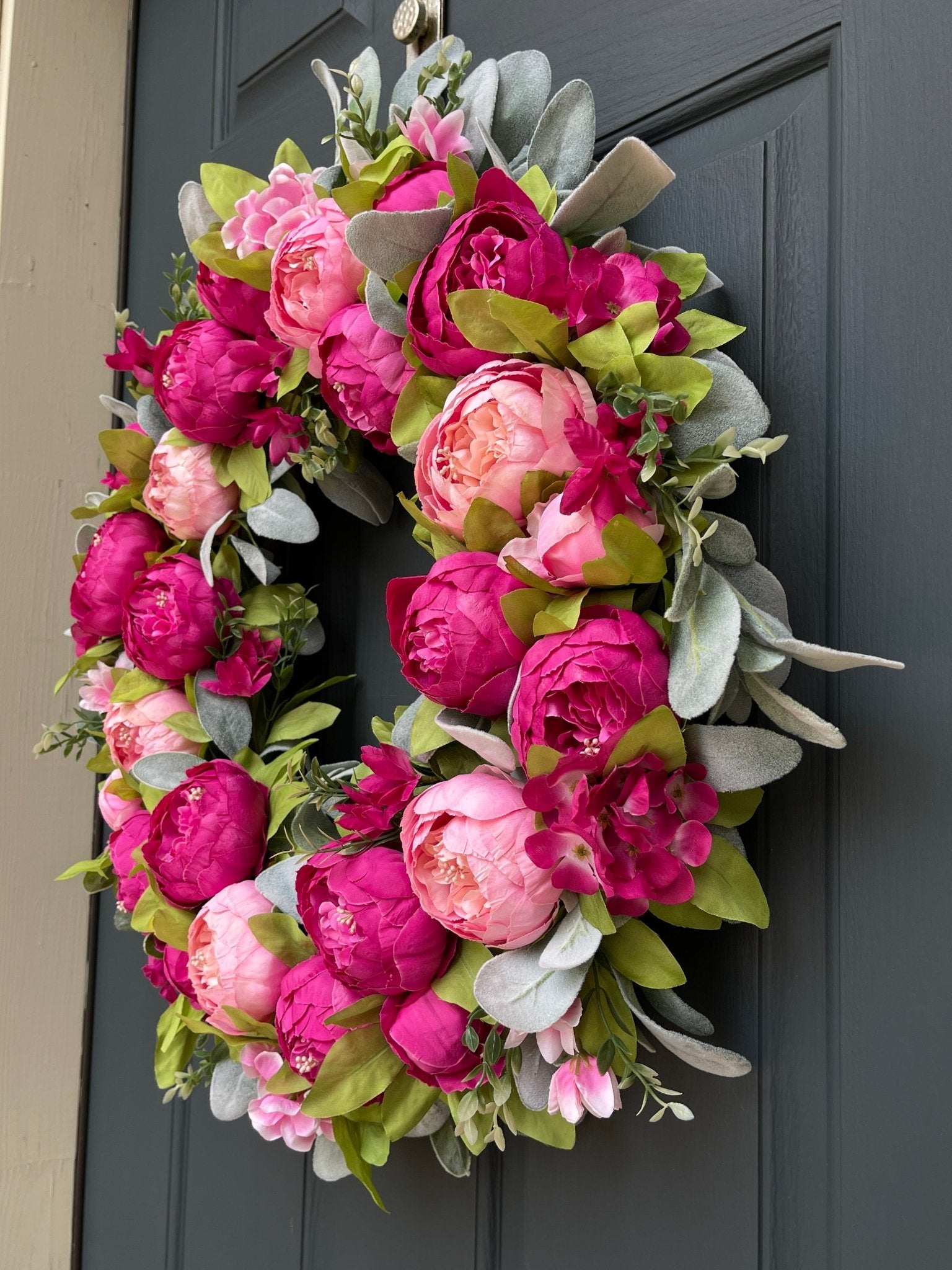 Blush Pink Peony Spring Wreath - Che Cose Belle