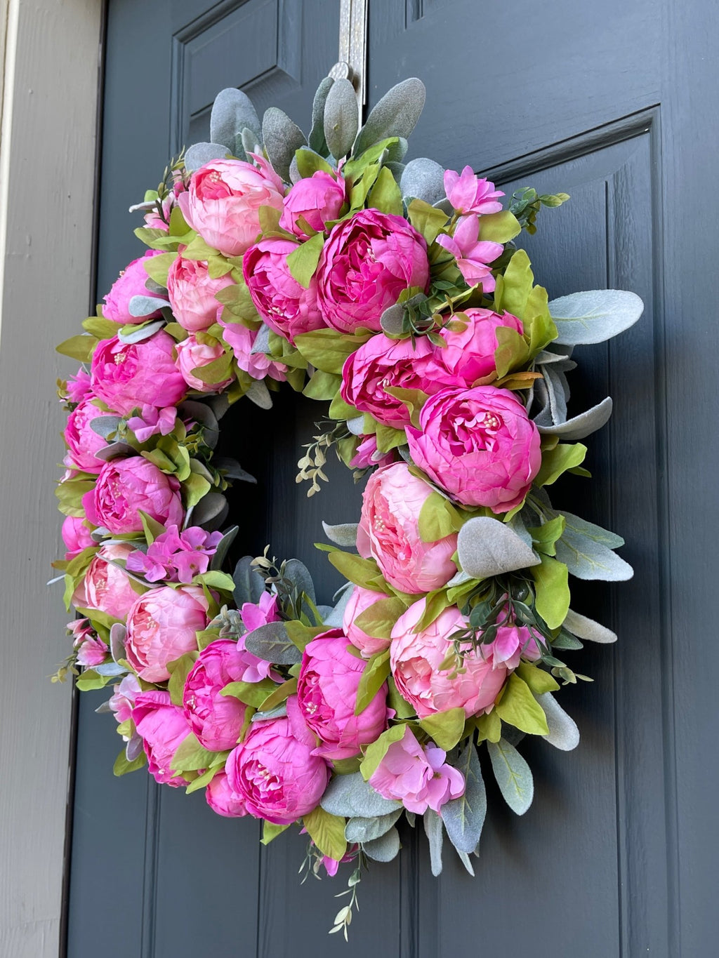 Blush Pink Peony Spring Wreath - Che Cose Belle