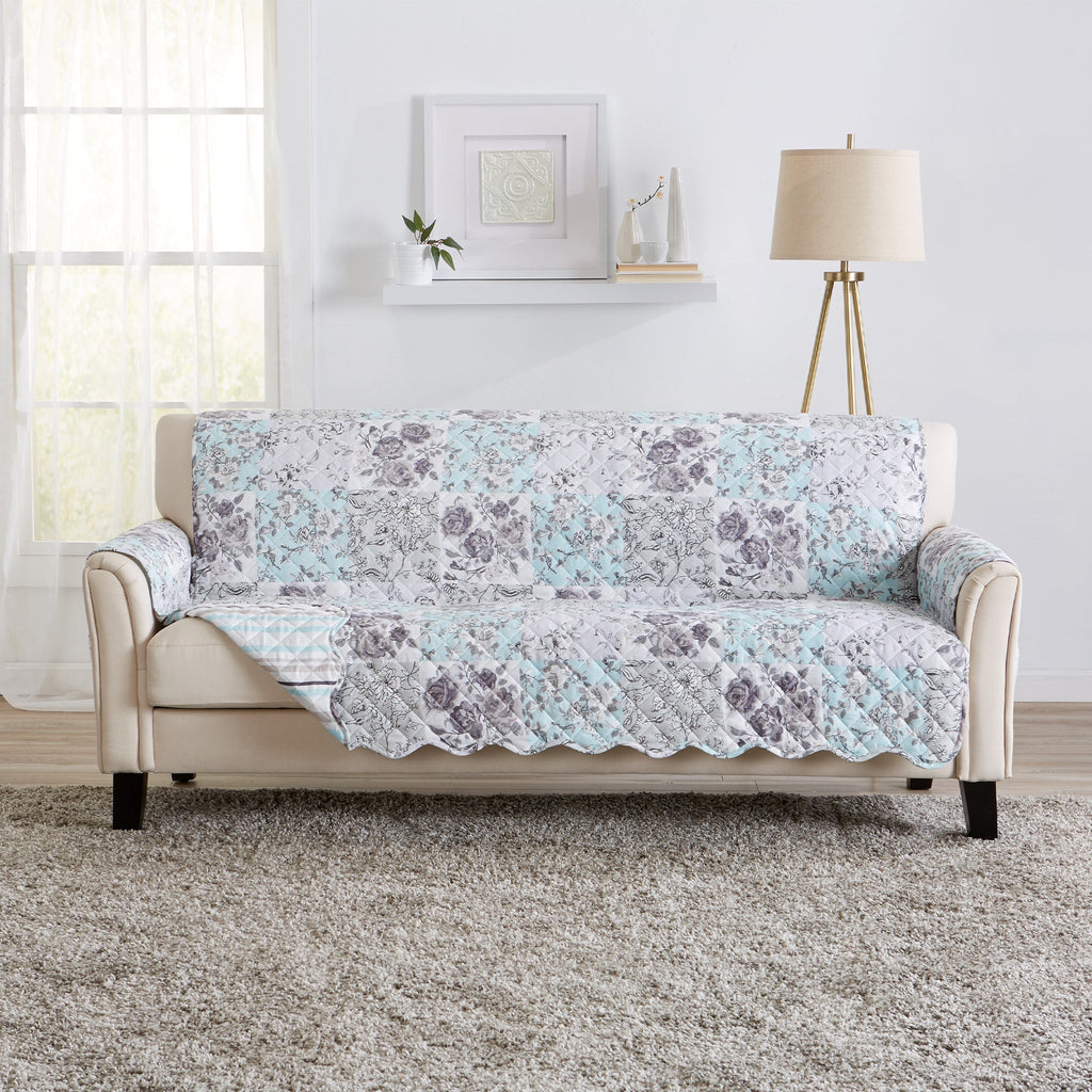 Reversible Floral Patchwork Furniture Protector - Maribel Collection