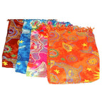 Bohemian Seashell Scarf With Tassels Celestial Print