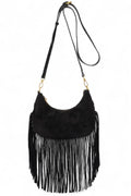 Boho Fringe Crossbody Bag – Faux Suede Festival Handbag - Che Cose Belle