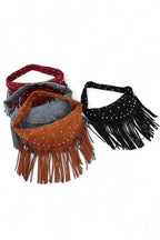 Boho Fringe Faux Suede Hobo Bag – Studded Fashion Handbag - Che Cose Belle