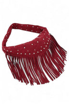 Boho Fringe Faux Suede Hobo Bag – Studded Fashion Handbag - Che Cose Belle