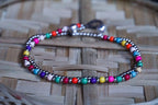 Boho Silver Dual Band Anklet For Women Beach Layered