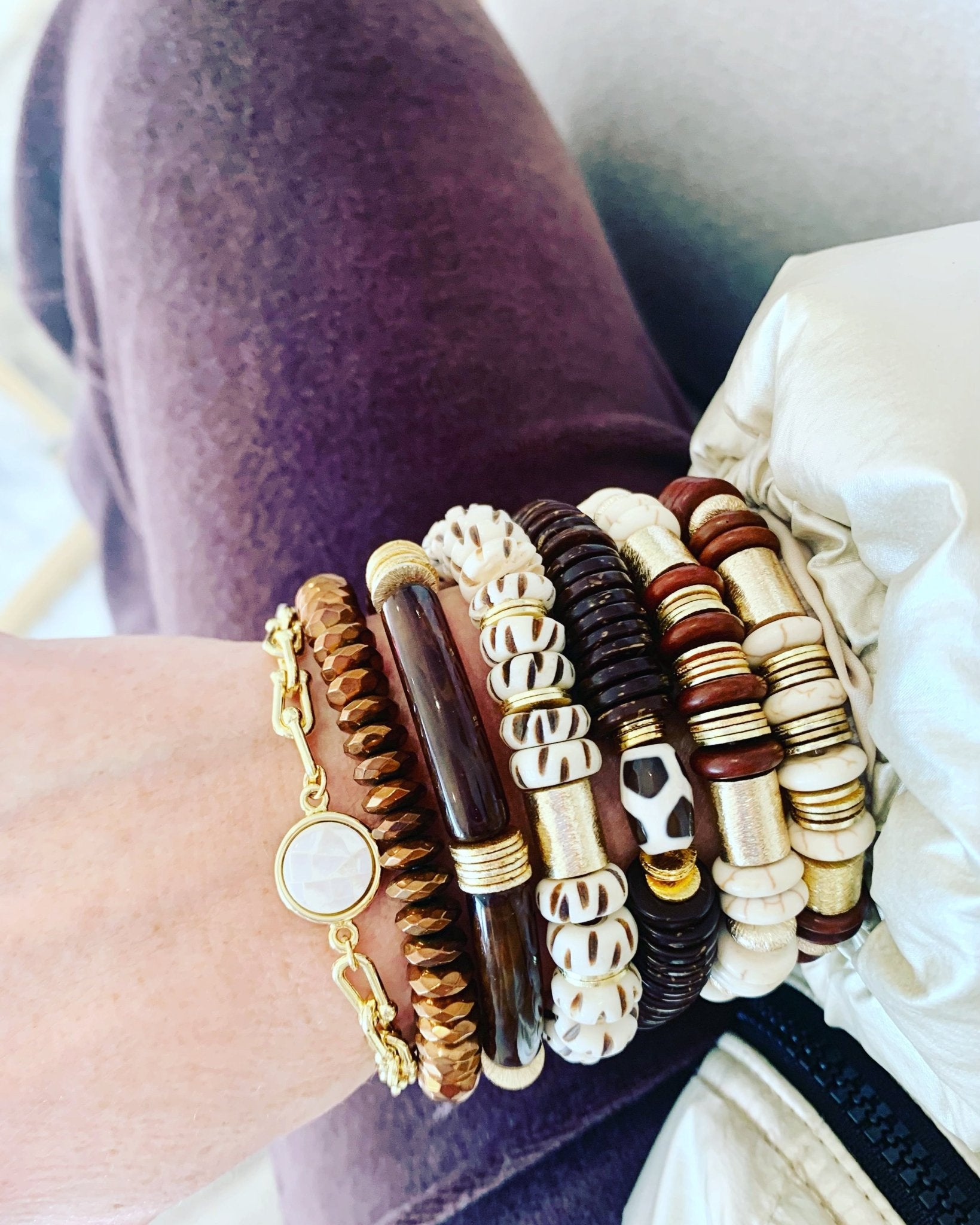 Bone Bead Bracelet - Che Cose Belle