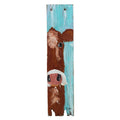 Bonnie The Brown Cow Wooden Canvas Painting | 22" x 5.5" | The Painted Attic - Che Cose Belle