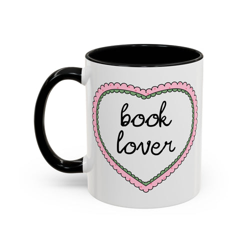 Book Lover Coffee Mug with Heart - Che Cose Belle