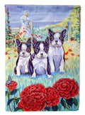 Boston Terrier Three in a Row Garden Flag – Decorative Outdoor Yard Flag - Che Cose Belle