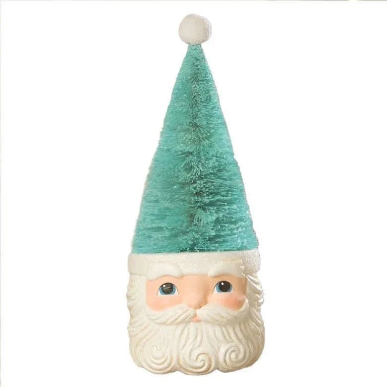 Bottle Brush Santa Blue Figure by Bethany Lowe Designs -11" - Che Cose Belle