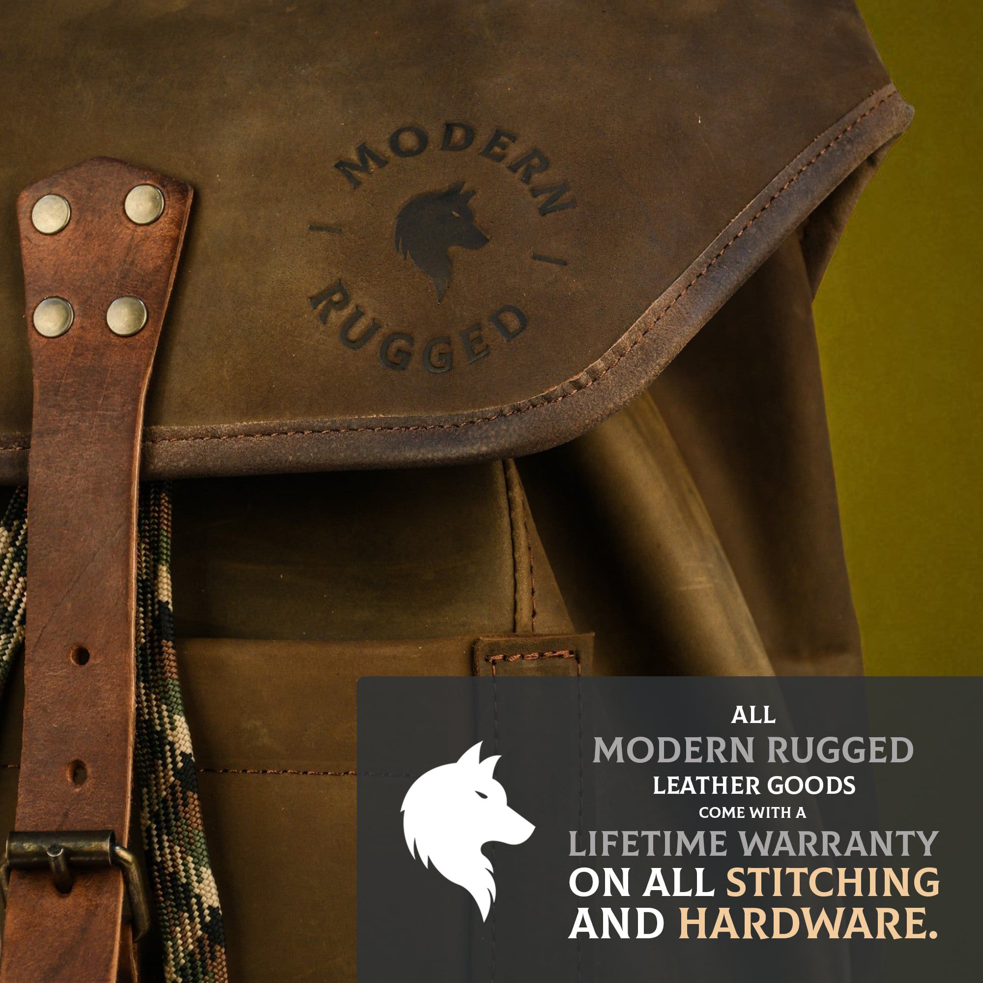 Bovine Leather Small Satchel Bag - Olive - Che Cose Belle