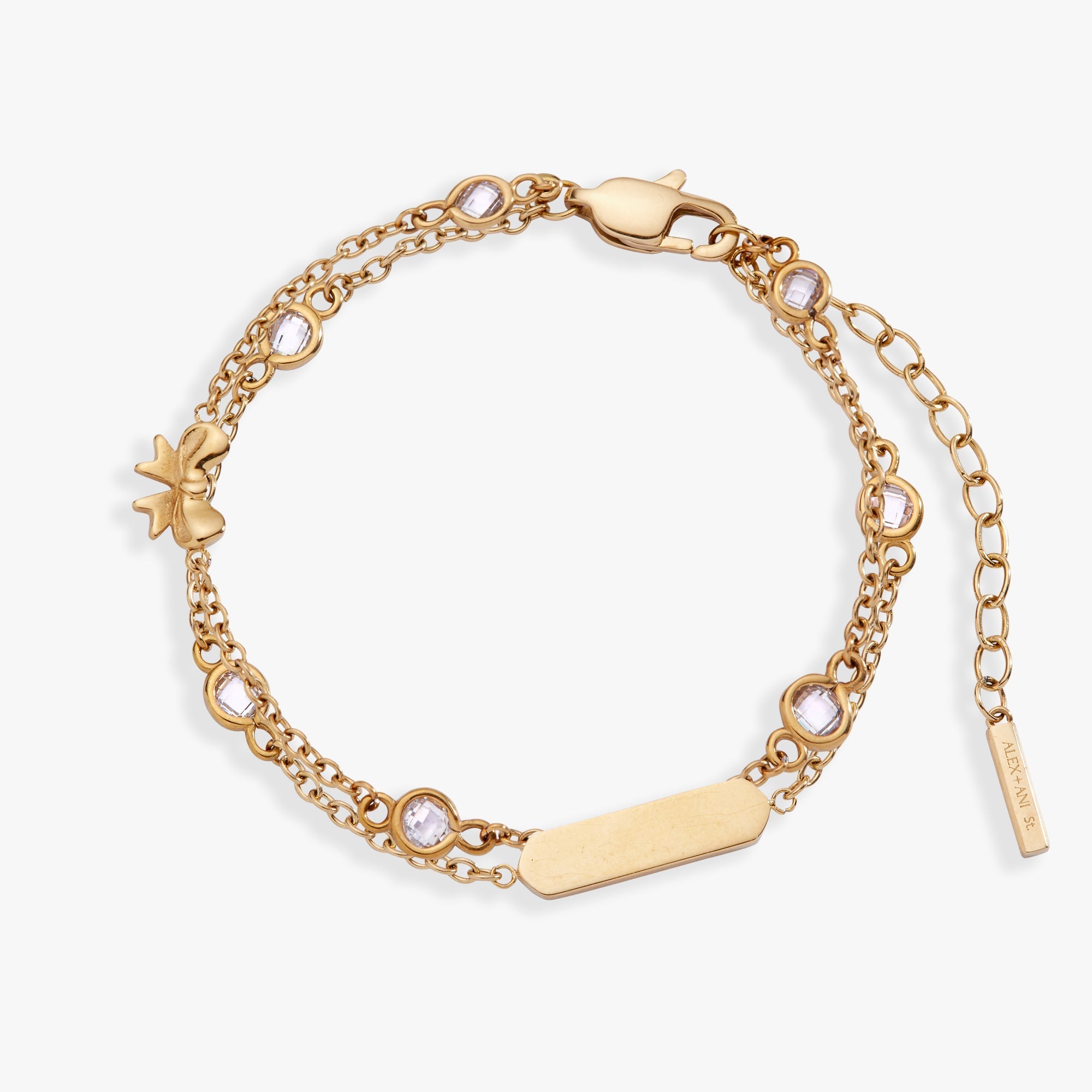 Bow Chain Double Strand Bracelet - Che Cose Belle