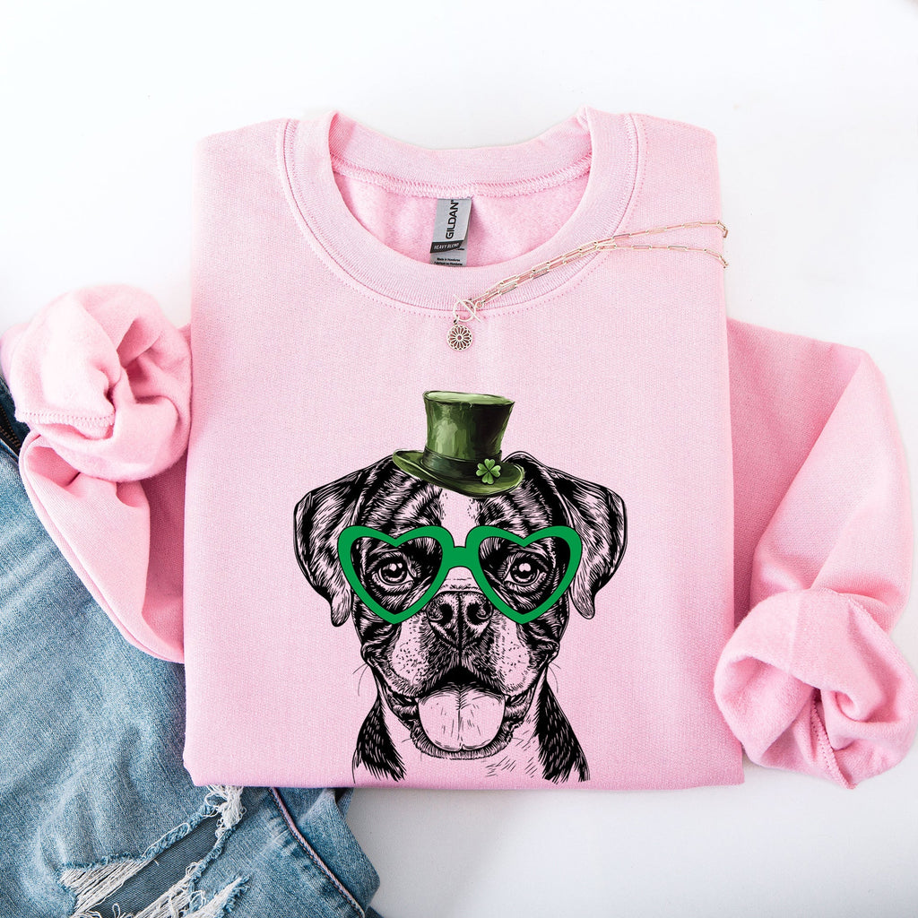Boxer, Adorable Dog, St Patrick's Day, Lucky, Irish Sweatshirt - Che Cose Belle
