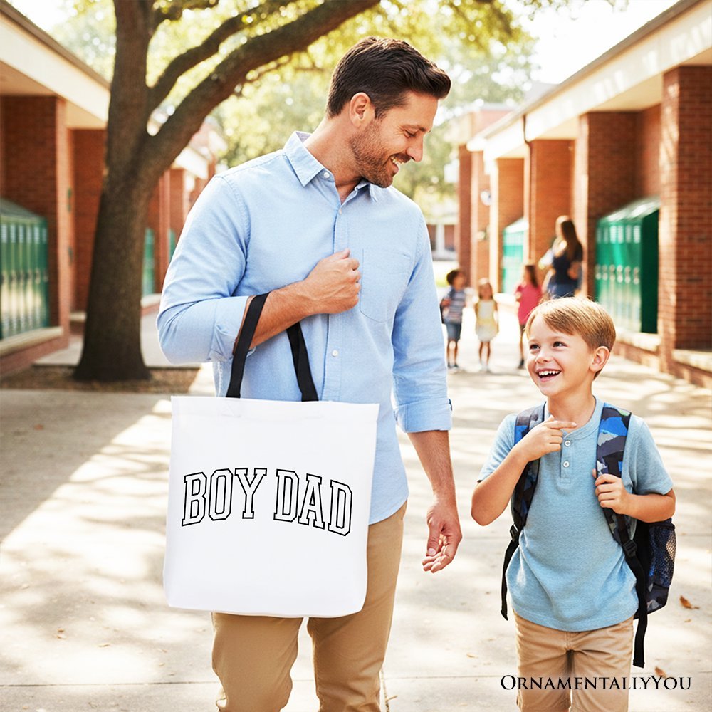 Boy Dad Varsity Tote Bag, Father's Day Gift Shopper - Che Cose Belle