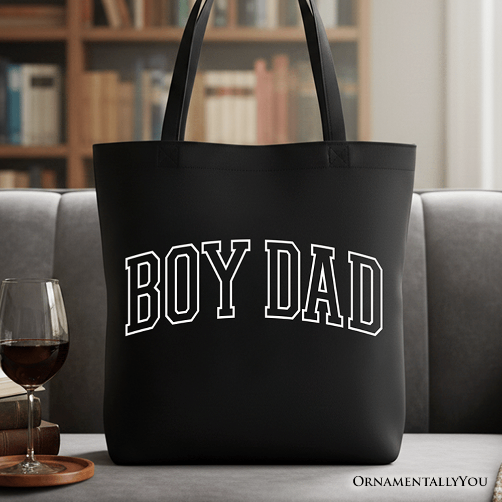 Boy Dad Varsity Tote Bag, Father's Day Gift Shopper - Che Cose Belle
