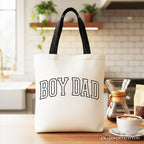 Boy Dad Varsity Tote Bag, Father's Day Gift Shopper - Che Cose Belle