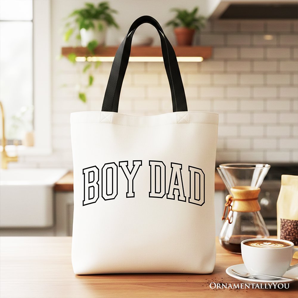 Boy Dad Varsity Tote Bag, Father's Day Gift Shopper - Che Cose Belle