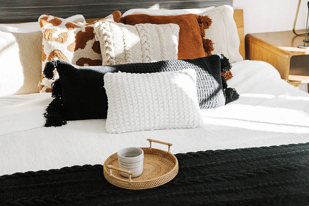Braided Pom Pom Lumbar Pillow - Che Cose Belle