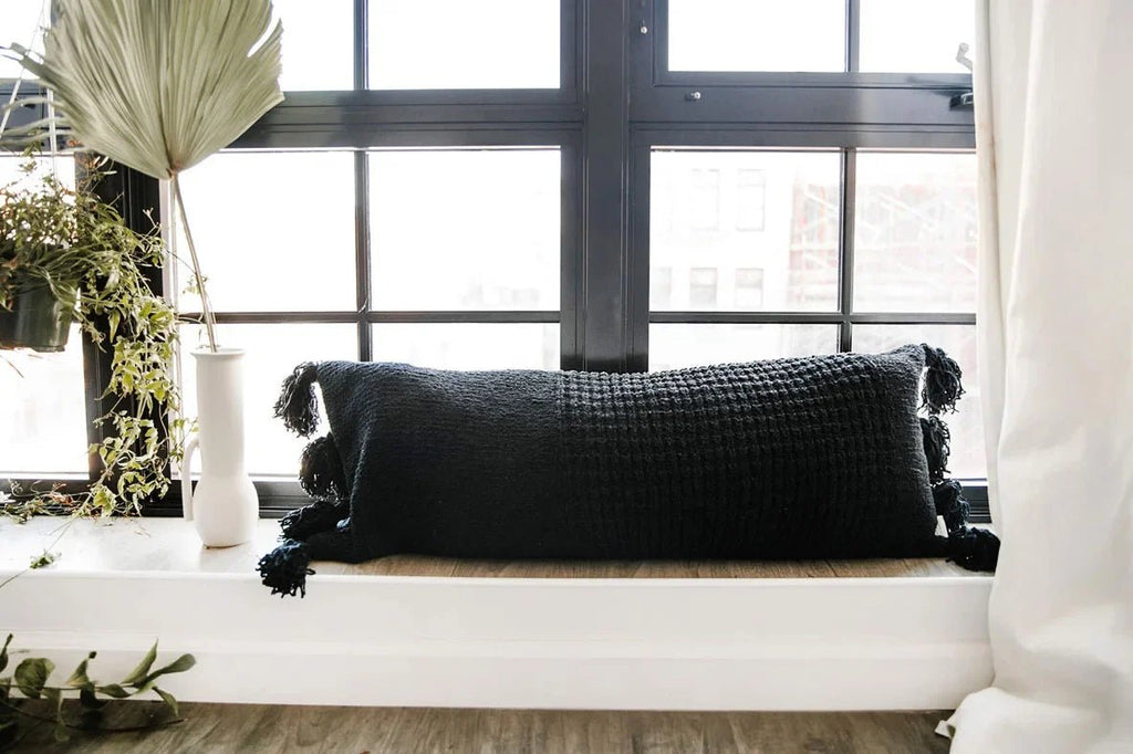 Braided Pom Pom Lumbar Pillow - Che Cose Belle