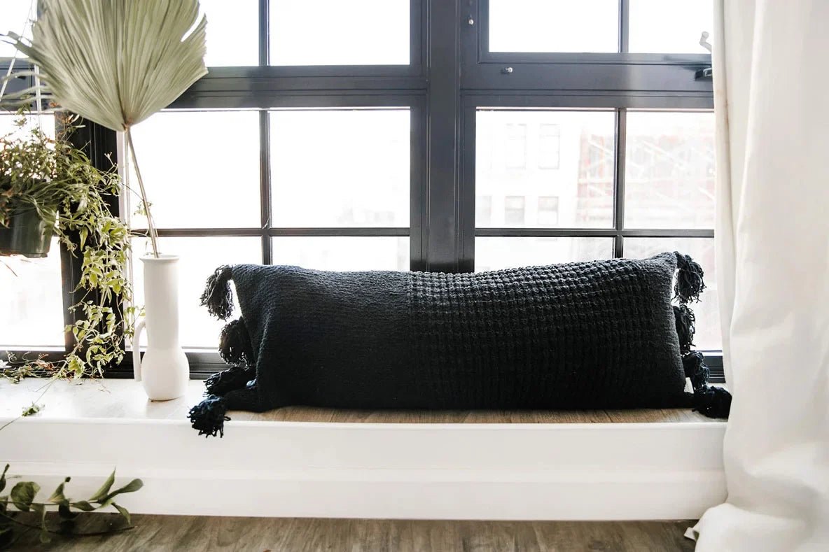 Braided Pom Pom Lumbar Pillow - Che Cose Belle