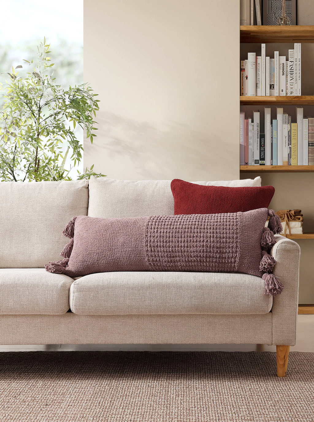 Braided Pom Pom Lumbar Pillow - Che Cose Belle