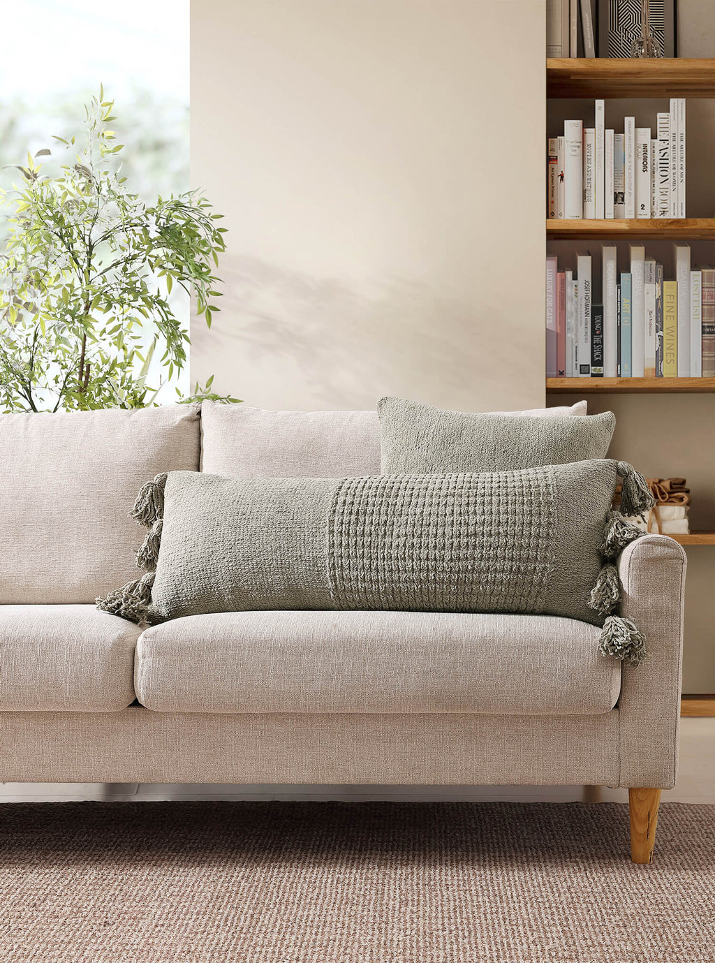 Braided Pom Pom Lumbar Pillow - Che Cose Belle