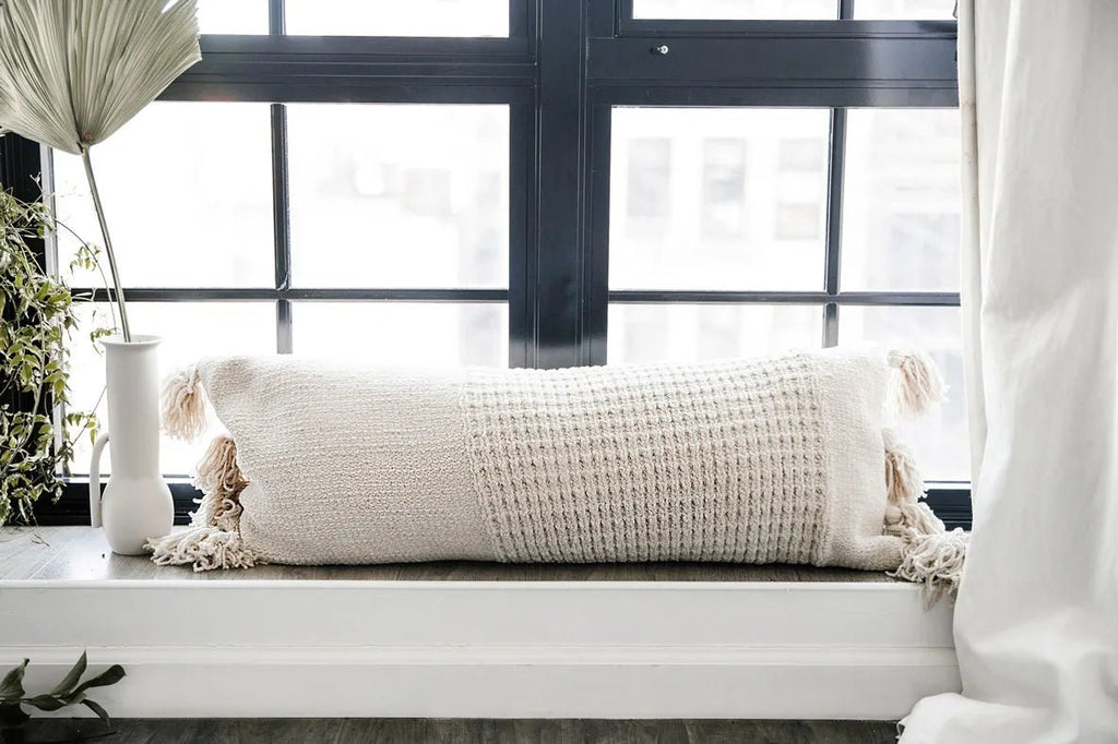 Braided Pom Pom Lumbar Pillow - Che Cose Belle