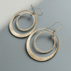Brass Hoop Earrings - Handcrafted Talisman Jewelry For Calm - Che Cose Belle