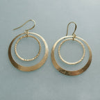 Brass Hoop Earrings - Handcrafted Talisman Jewelry For Calm - Che Cose Belle