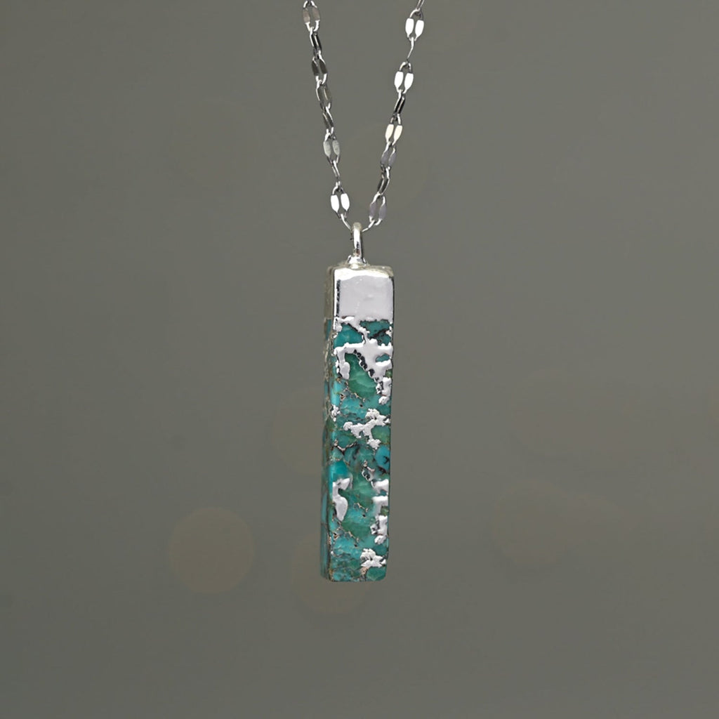 Brayden Turquoise Necklace in Silver - Che Cose Belle
