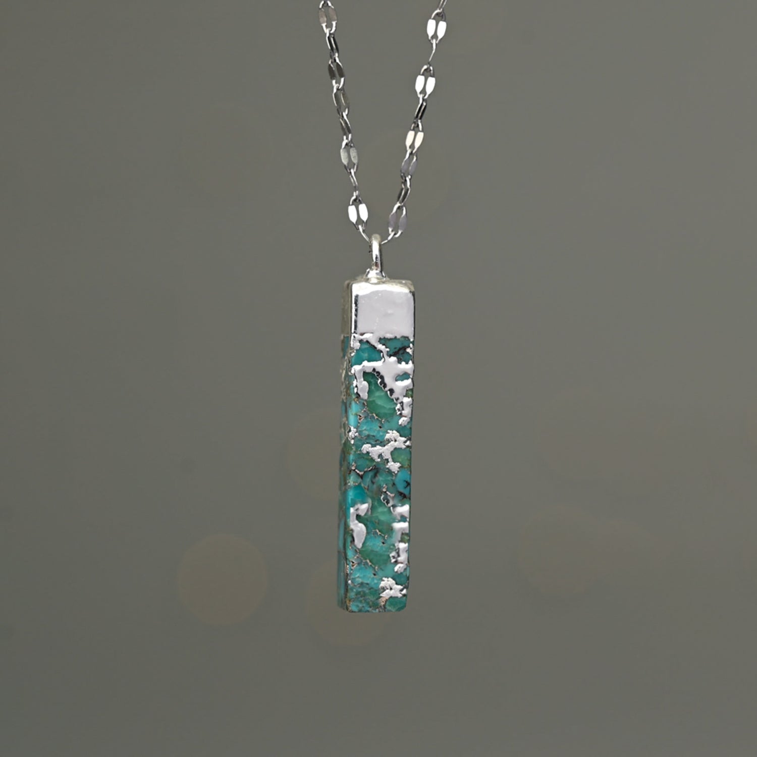 Brayden Turquoise Necklace in Silver - Che Cose Belle