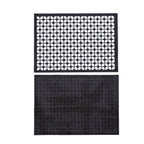 Breeze Block double - sided Woven Placemat - Black - set of 4 - Che Cose Belle