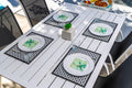 Breeze Block double - sided Woven Placemat - Black - set of 4 - Che Cose Belle