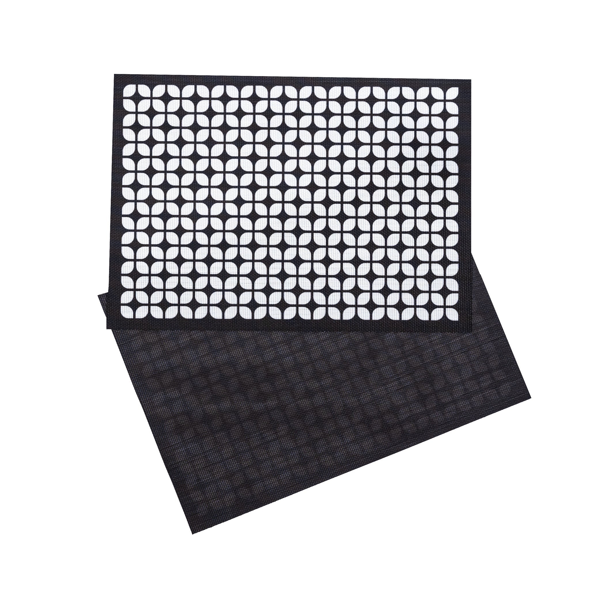 Breeze Block double - sided Woven Placemat - Black - set of 4 - Che Cose Belle