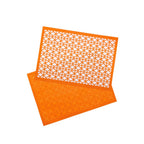Breeze Block double - sided Woven Placemat - Orange - set of 4 - Che Cose Belle