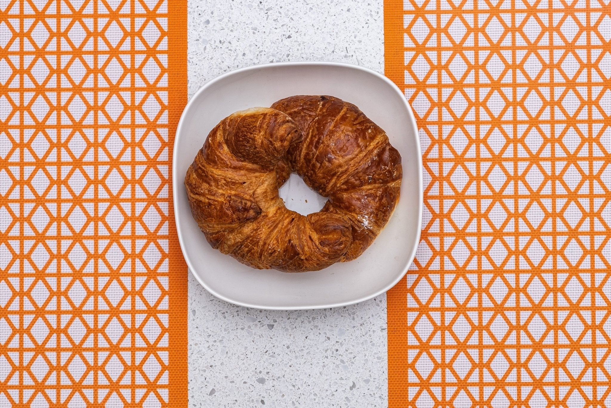 Breeze Block double - sided Woven Placemat - Orange - set of 4 - Che Cose Belle