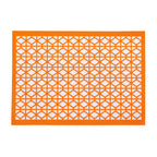 Breeze Block double - sided Woven Placemat - Orange - set of 4 - Che Cose Belle
