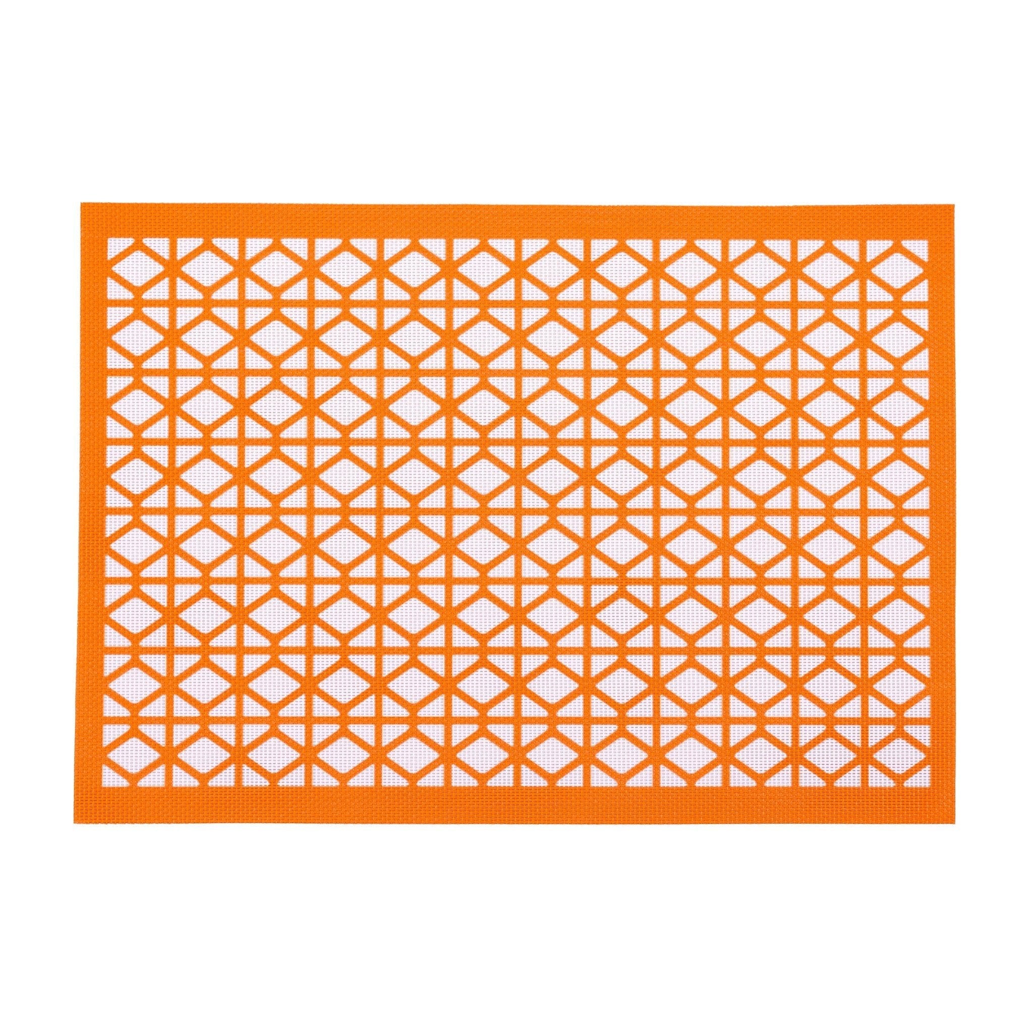 Breeze Block double - sided Woven Placemat - Orange - set of 4 - Che Cose Belle