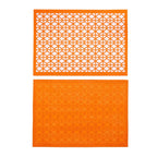 Breeze Block double - sided Woven Placemat - Orange - set of 4 - Che Cose Belle