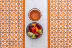 Breeze Block double - sided Woven Placemat - Orange - set of 4 - Che Cose Belle