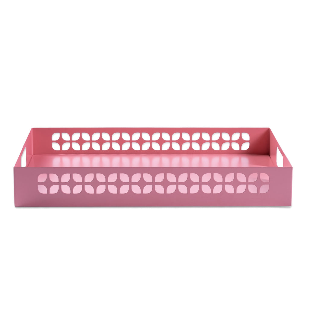 Breeze Block Metal Serving Tray Rectangular - Pink - Che Cose Belle