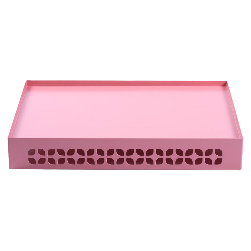 Breeze Block Metal Serving Tray Rectangular - Pink - Che Cose Belle