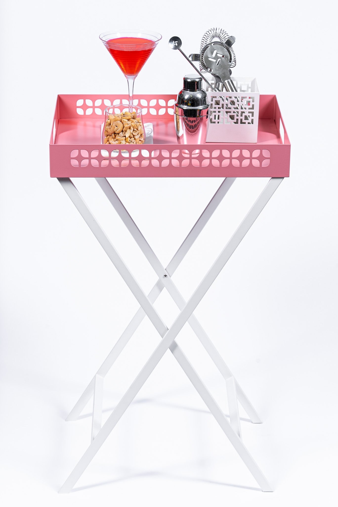 Breeze Block Metal Serving Tray Rectangular - Pink - Che Cose Belle