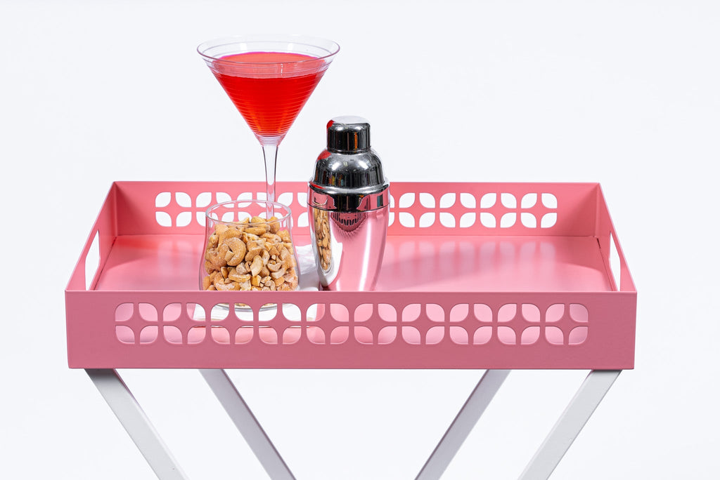 Breeze Block Metal Serving Tray Rectangular - Pink - Che Cose Belle