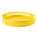 Breeze Block Metal Serving Tray Round - Lemon - Che Cose Belle